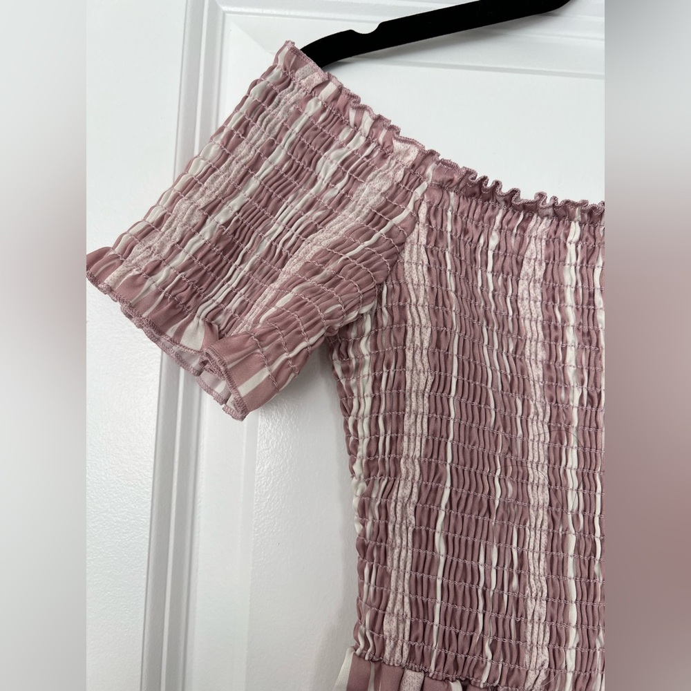 Show Me Your Mumu Pink and White Dolly Smocked Dress - Picture 9 of 16